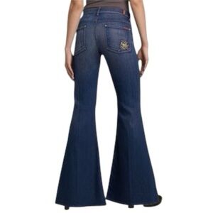 7 FOR ALL MANKIND Bell Bottom Flare Vintage High Rise Stretch Denim Jeans